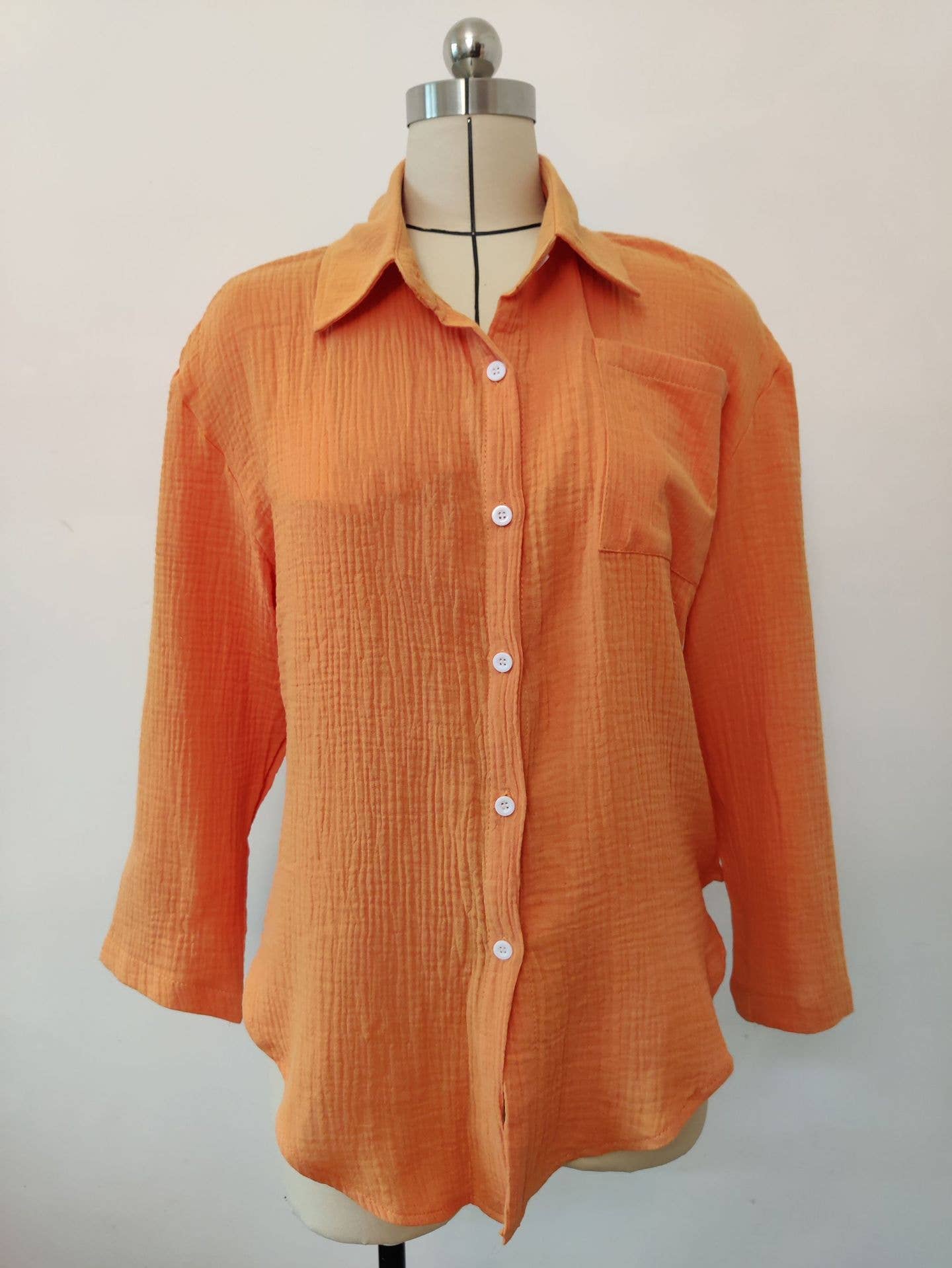 Multicolor shirt, loose top, long-sleeved blouse