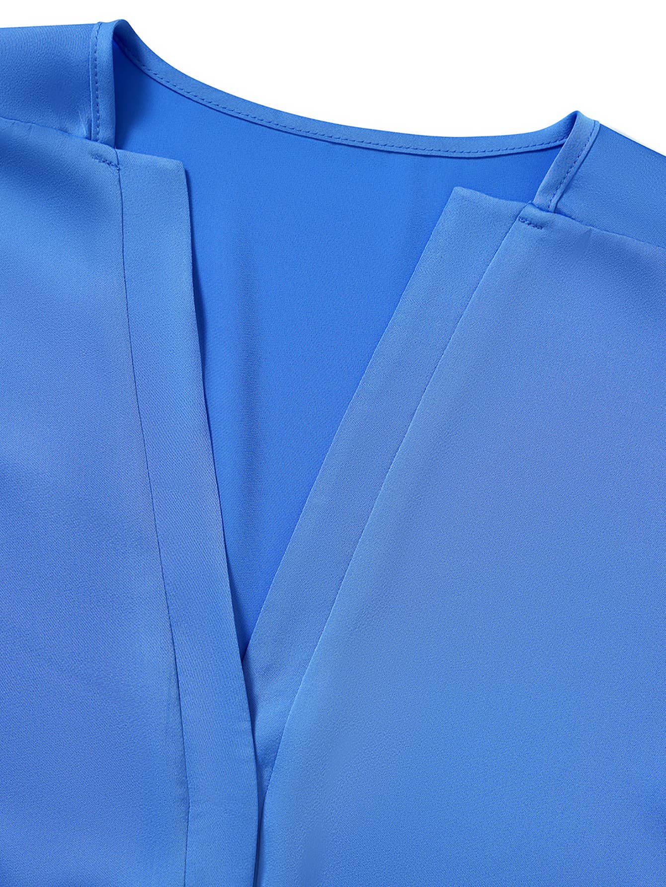 3/4 Sleeve Casual Loose Shirts V Neck Blouses