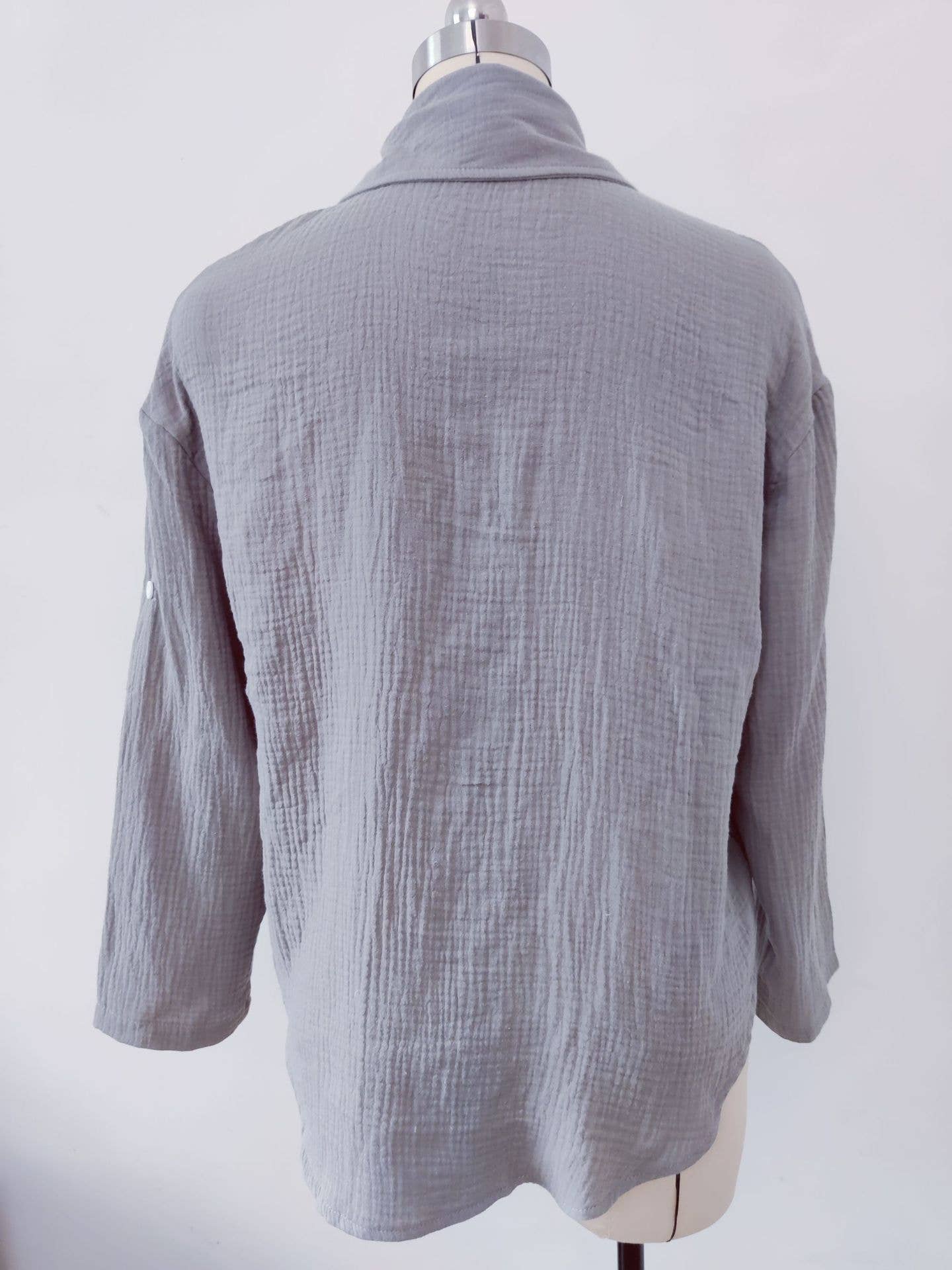 Multicolor shirt, loose top, long-sleeved blouse