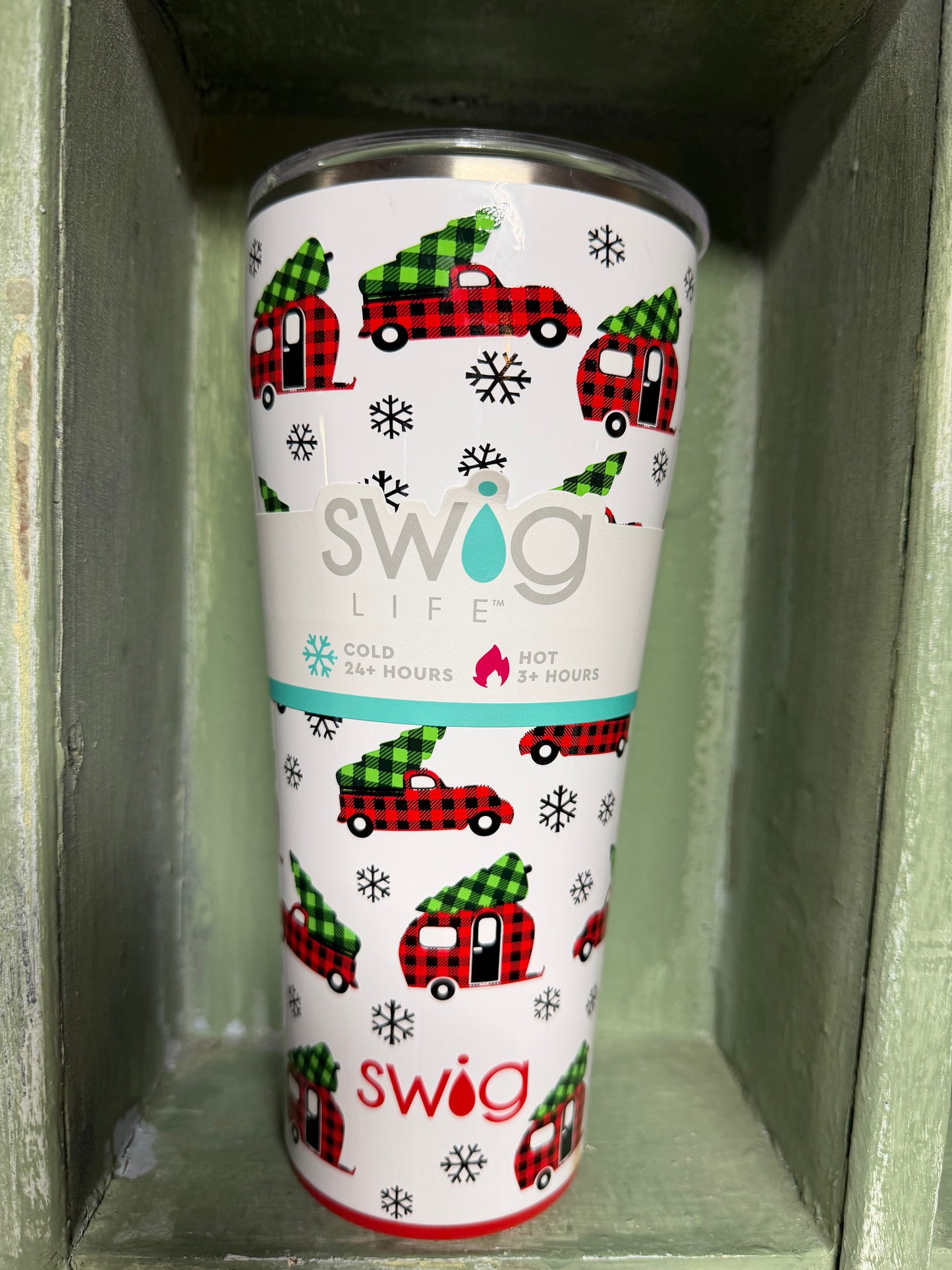 Red Holiday Truck Tumbler 32 oz. | Swig
