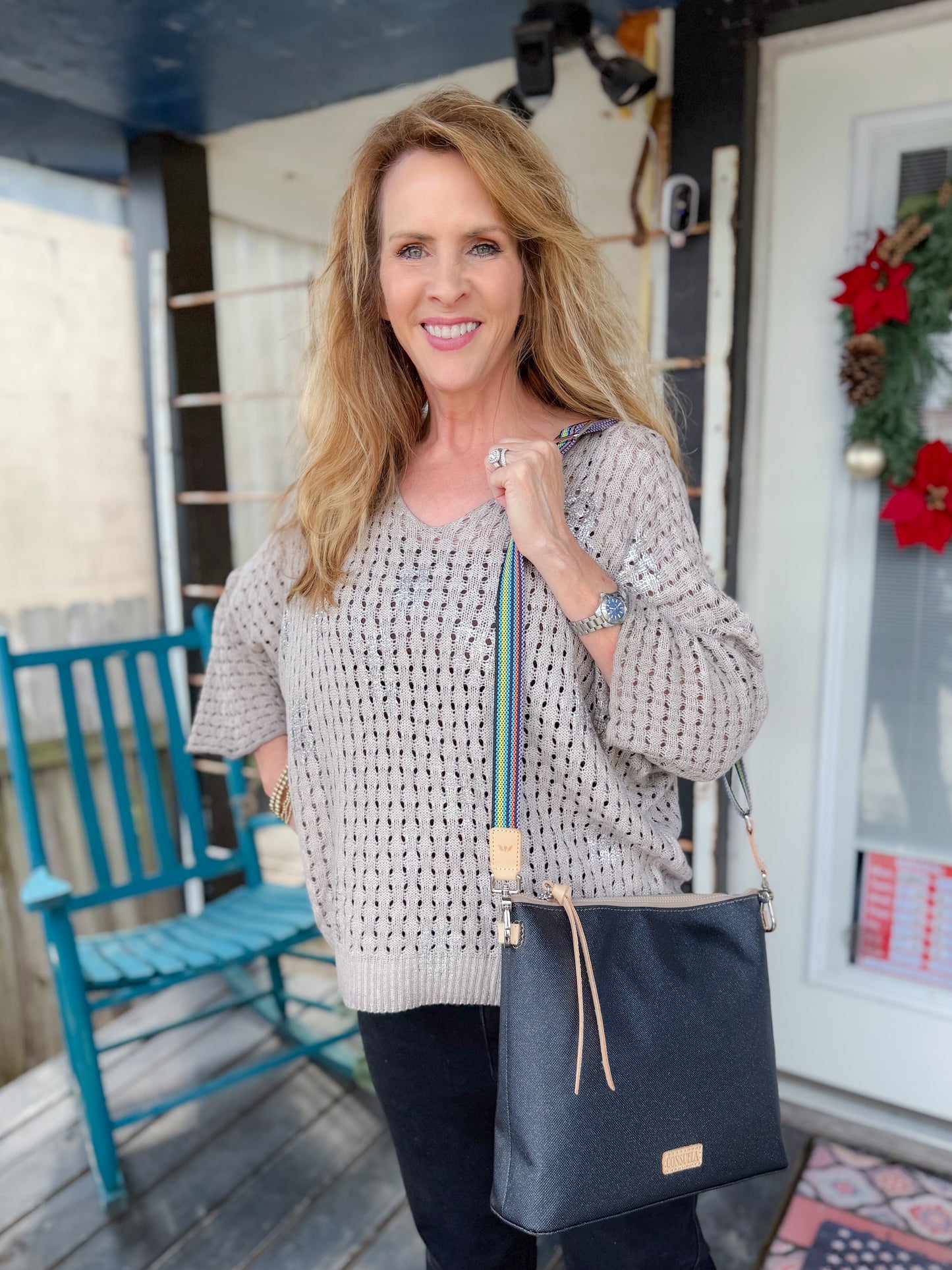 Beverly Open Knit Sweater - Tan