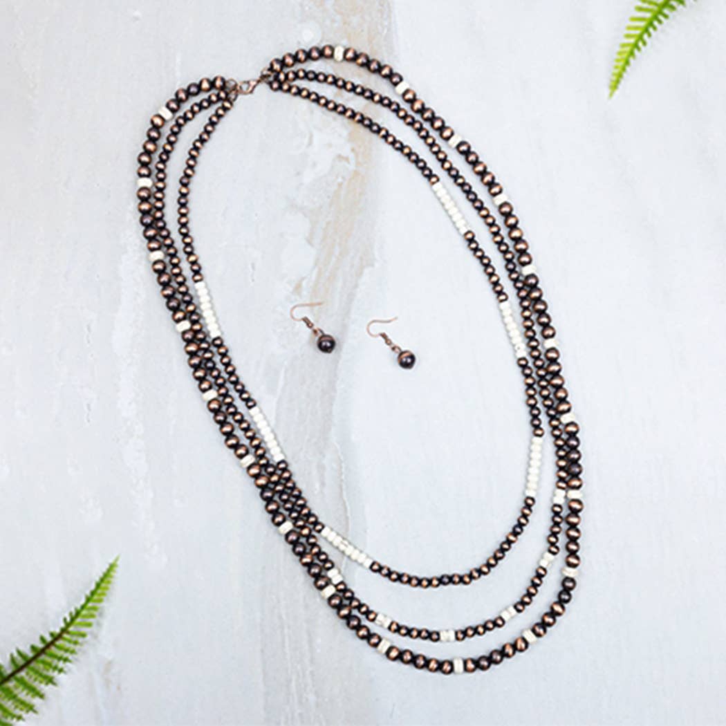 Western Layered Beaded Necklace