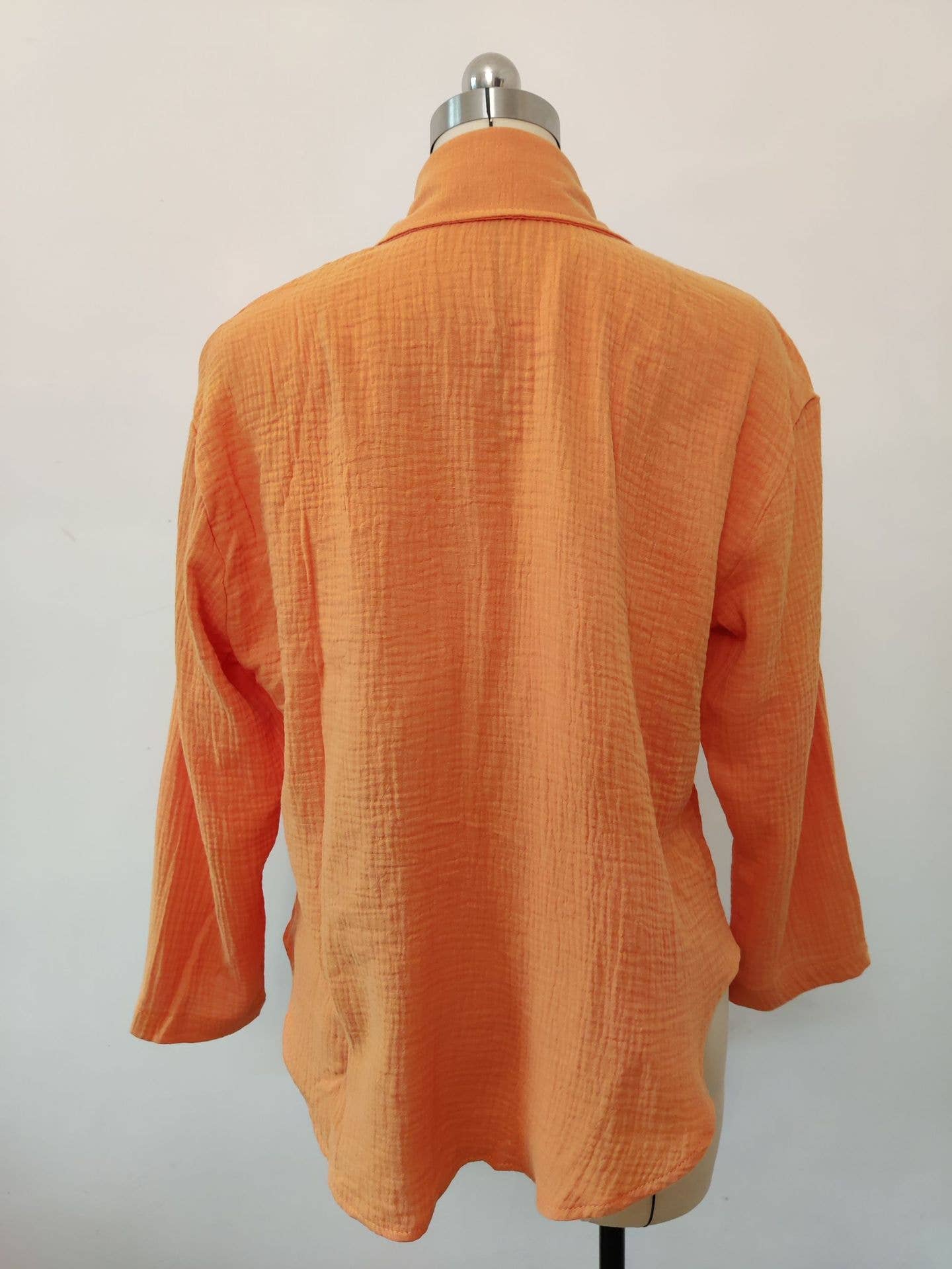 Multicolor shirt, loose top, long-sleeved blouse