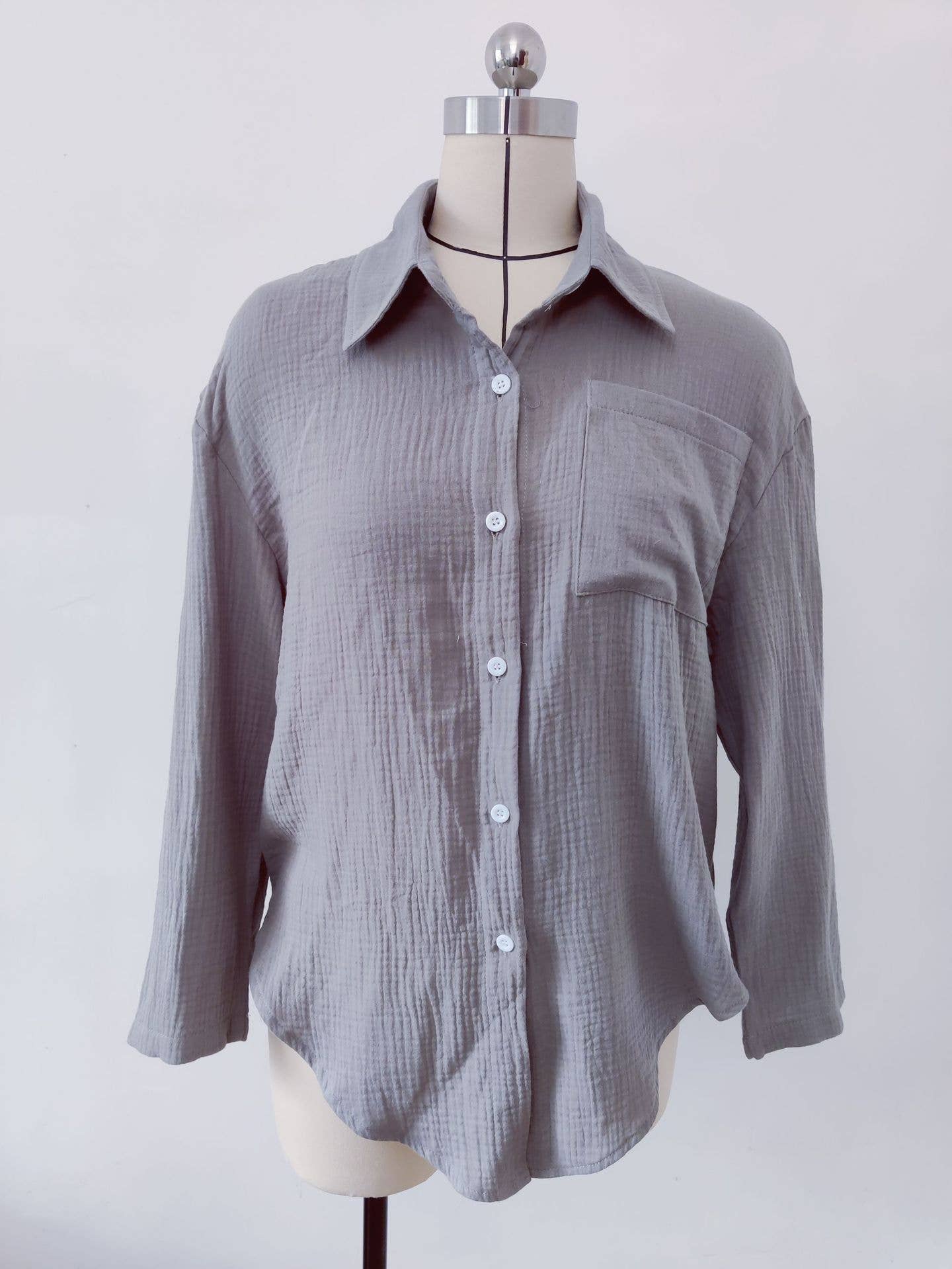 Multicolor shirt, loose top, long-sleeved blouse
