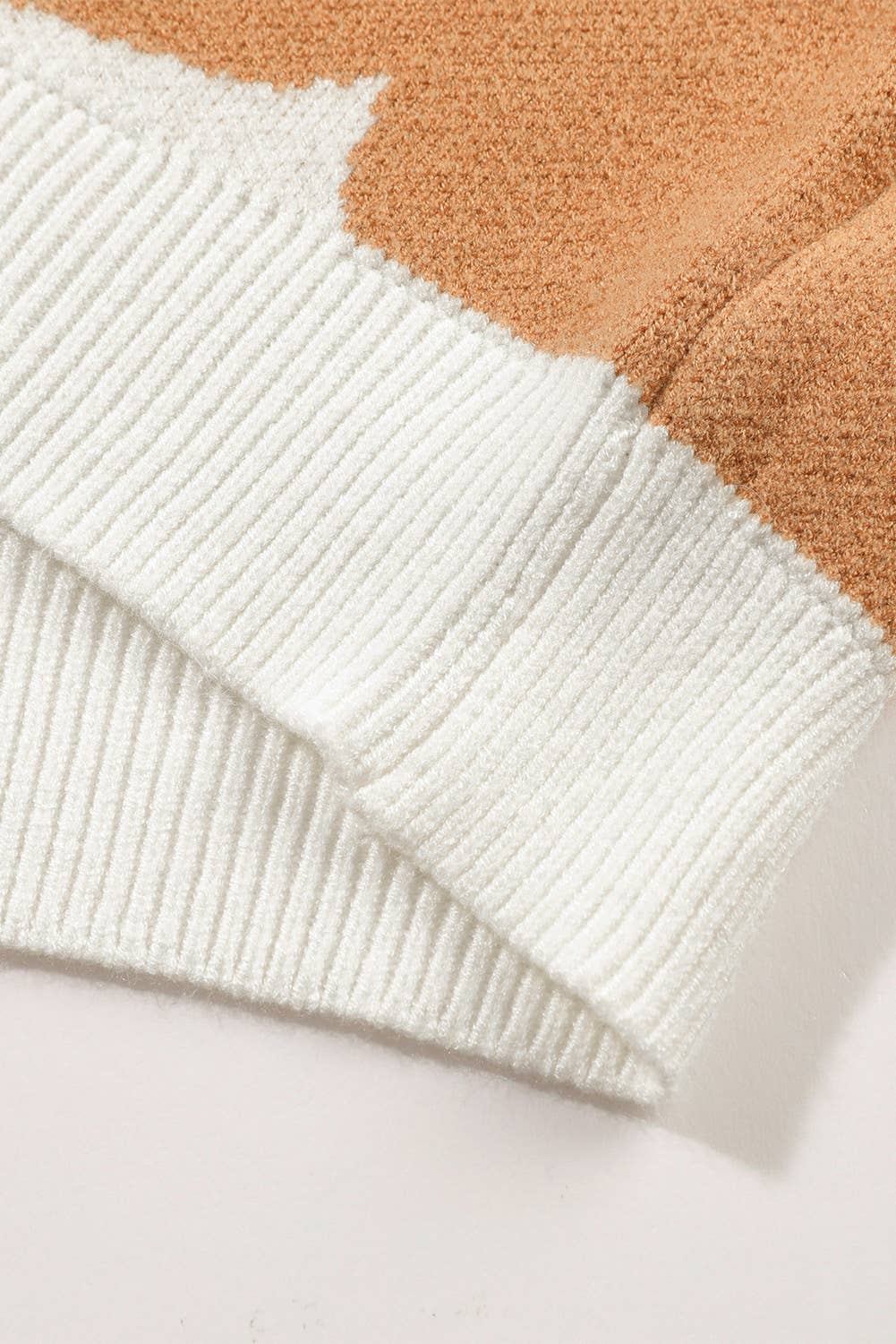 Big Flower Pattern Drop Shoulder Sweater