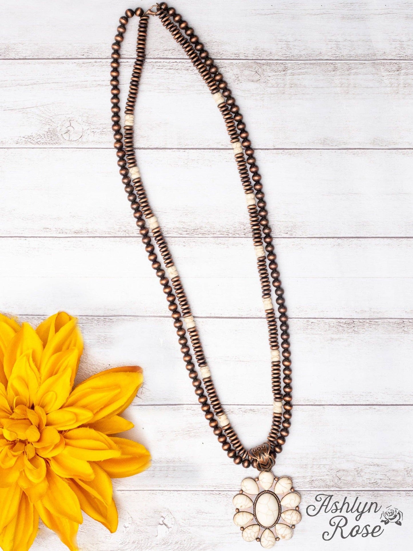 Cream Squash Blossom Navajo Necklace