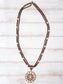 HOWLITE CONCHO COPPER NAVAJO PEARLS NECKLACE