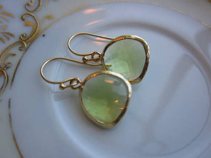 Peridot Apple Green Earrings