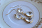 Gold & Clear Crystal Teardrop Earrings