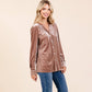 Button Down Long Sleeve Velvet Shirts Tops