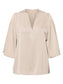 3/4 Sleeve Casual Loose Shirts V Neck Blouses