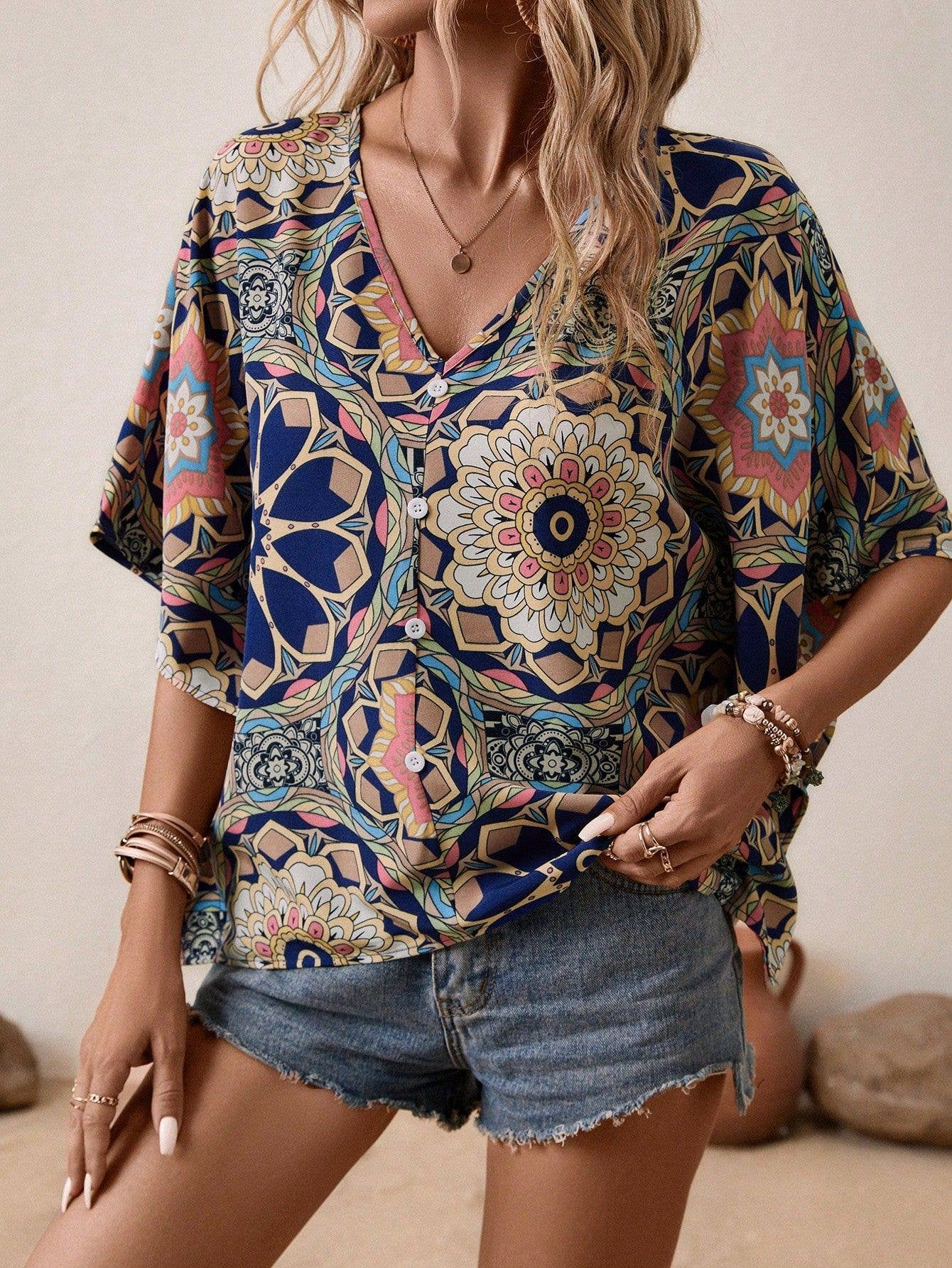V-Neck Summer Chic Elegant Shirt