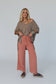 Warm Nights V Neck Top - Mocha Dark