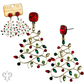 Rhinestone whimsical Christmas tree earring