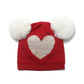 Double Wool Ball Wool Hat Girls Love Knitted Hat