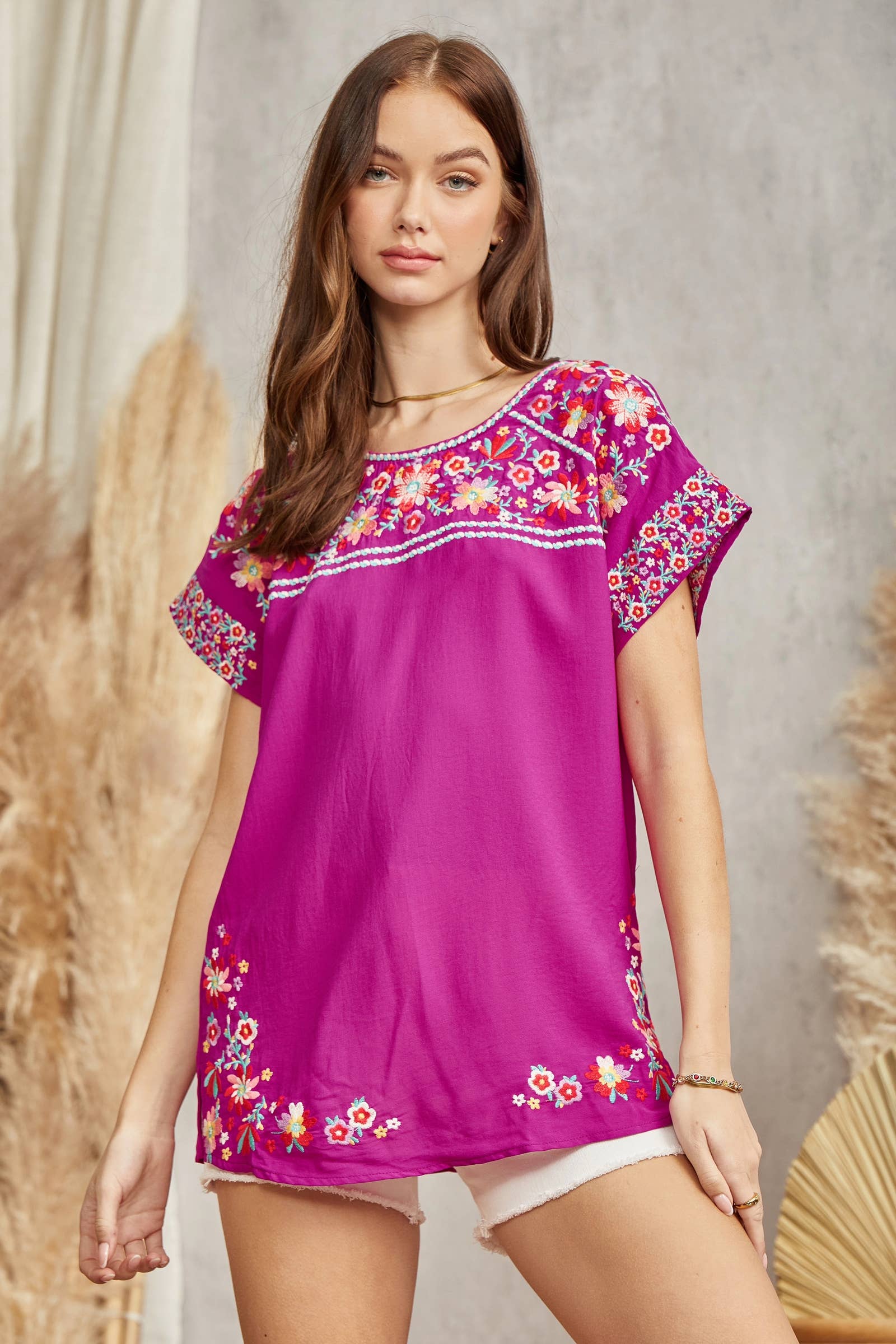 Savannah Jane Embroidered Top The Hornet's Nest Savannah Jane Embroidered Top The Hornet's Nest
