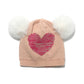 Double Wool Ball Wool Hat Girls Love Knitted Hat