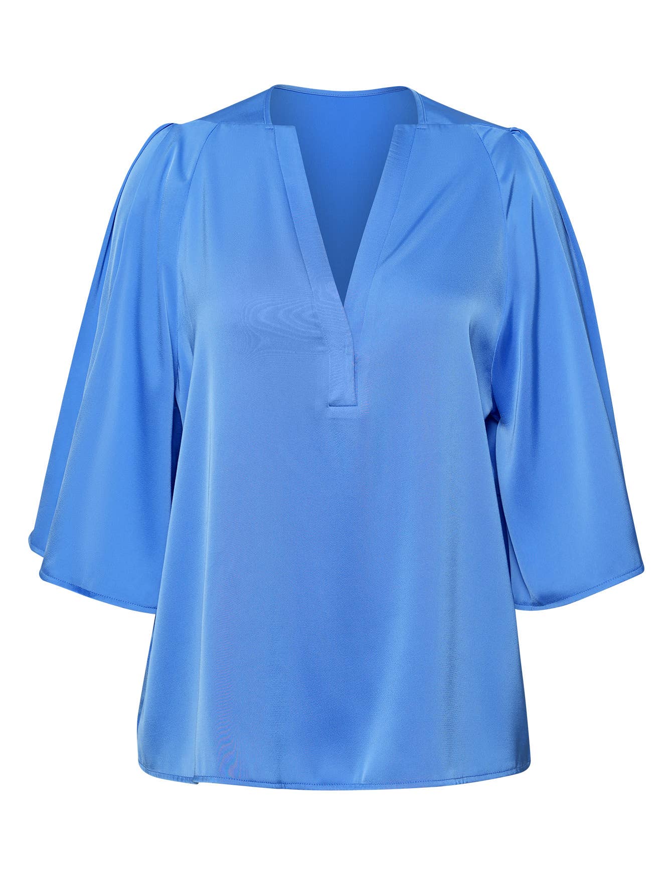 3/4 Sleeve Casual Loose Shirts V Neck Blouses