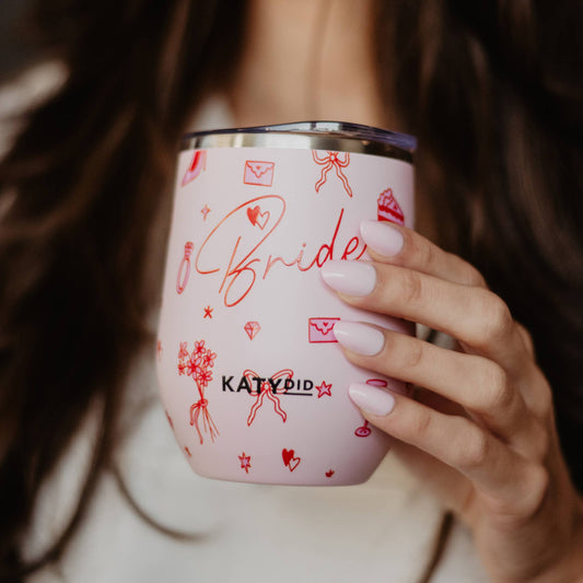 Bride Red Drawings Insulated Wine Tumbler