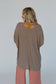 Warm Nights V Neck Top - Mocha Dark