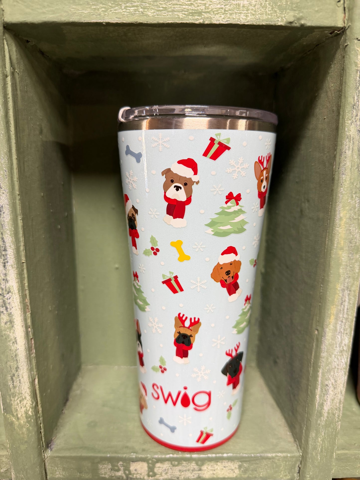Blue Holiday Dogs Tumbler 22 oz. | Swig