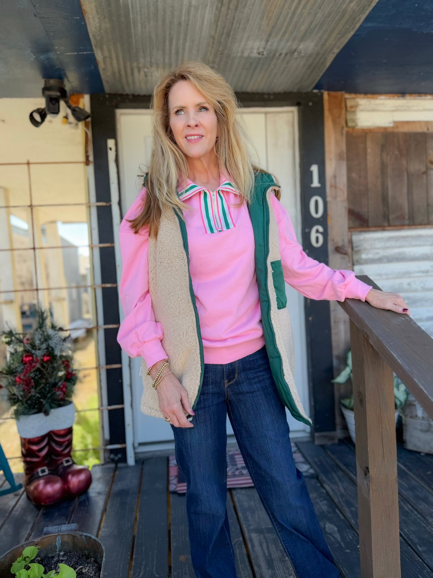 Green Reversible Hooded Vest