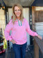 Pink Quarter Zip Sweatshirt