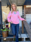 Pink Quarter Zip Sweatshirt