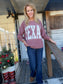 Texas Washed Maroon Corduroy Crewneck