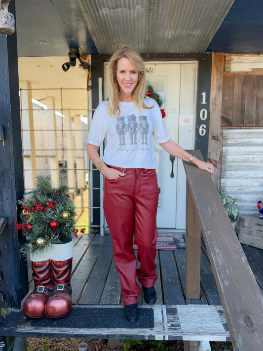 Cheetah Nutcracker Merry Christmas Tee