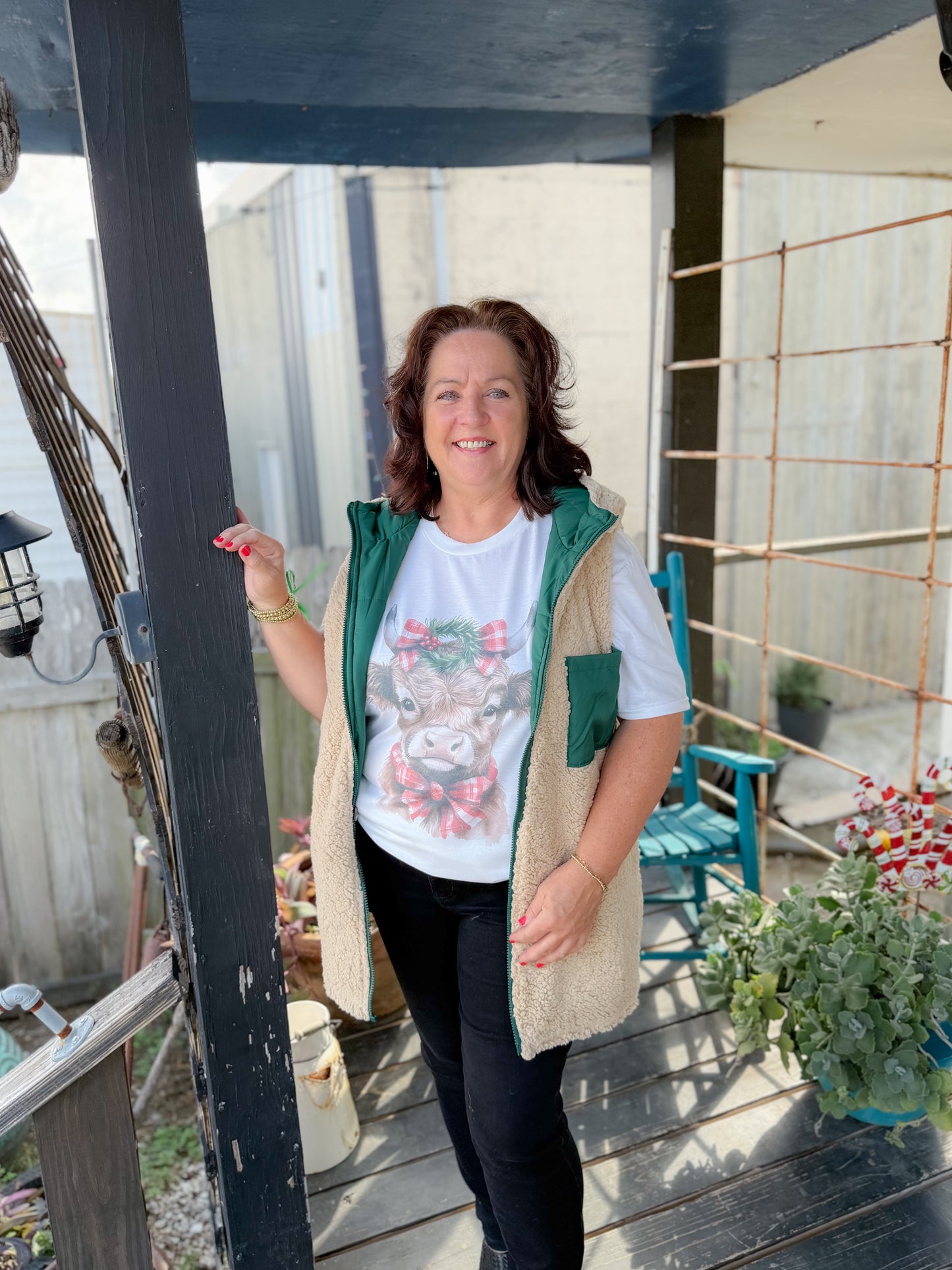 Holiday Highland Cow Tee