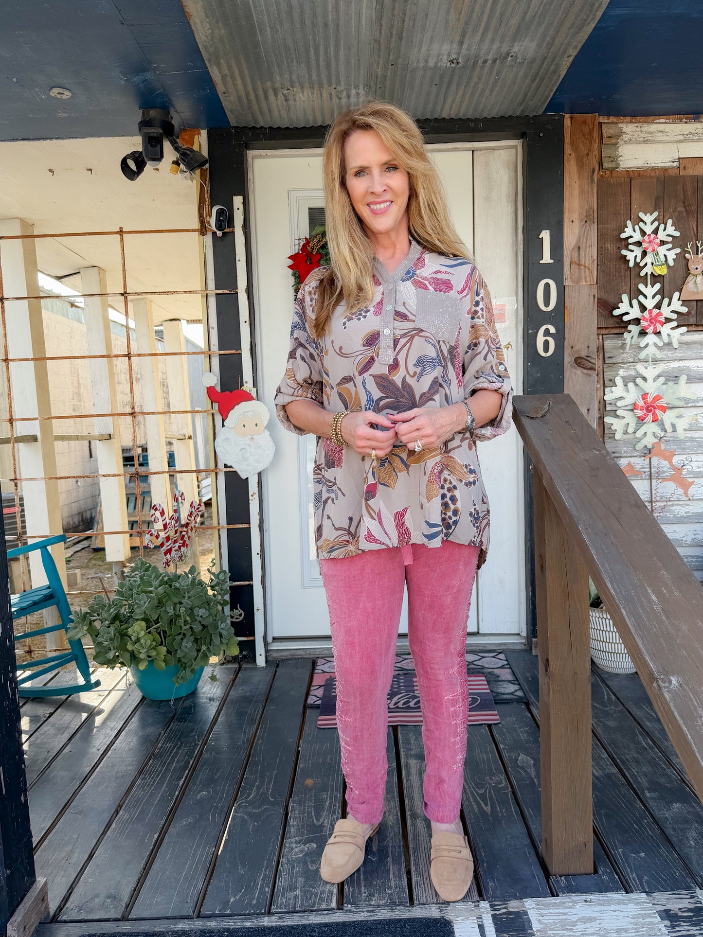 Crinkle Joggers - Berry