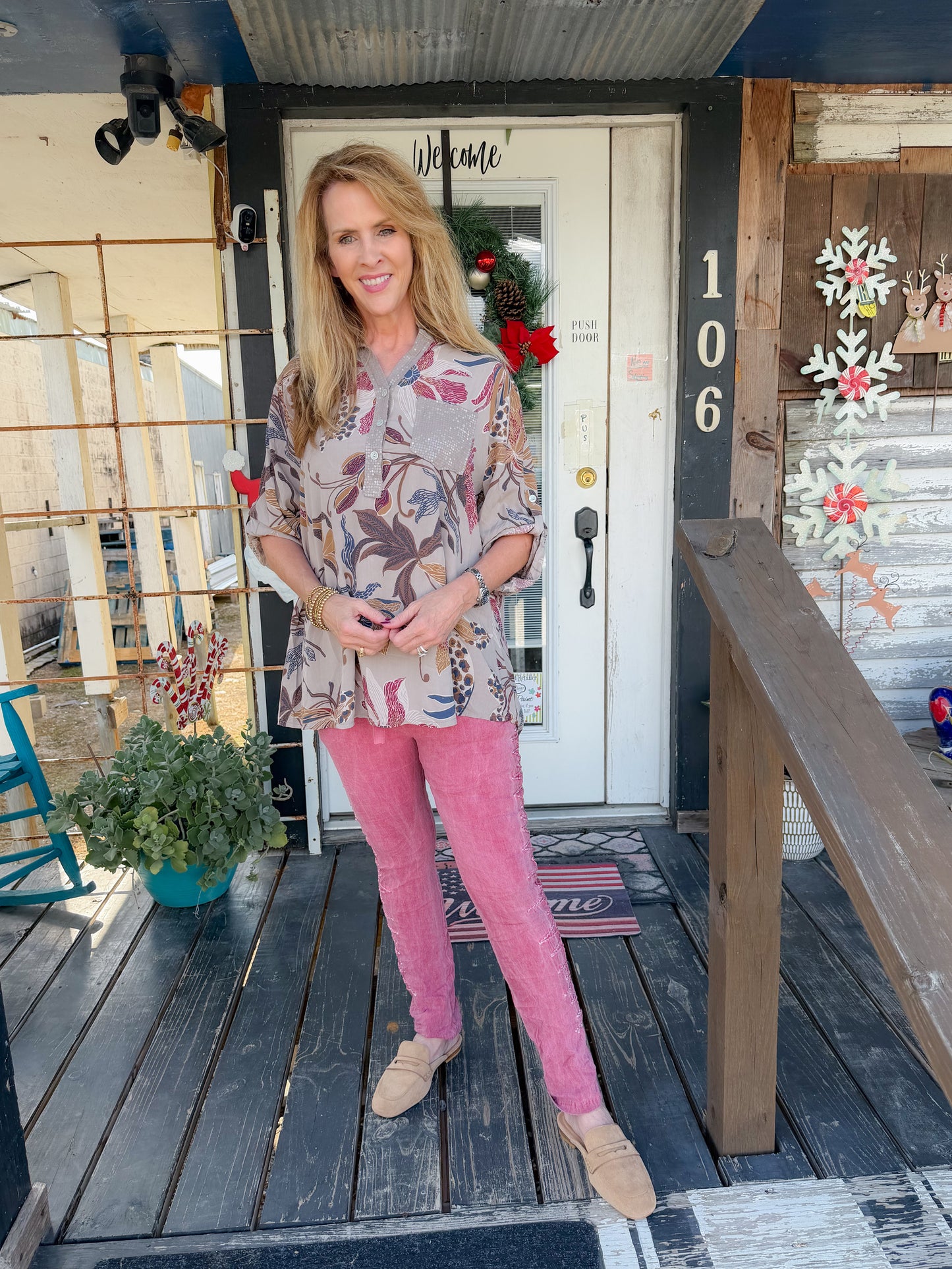 Crinkle Joggers - Berry