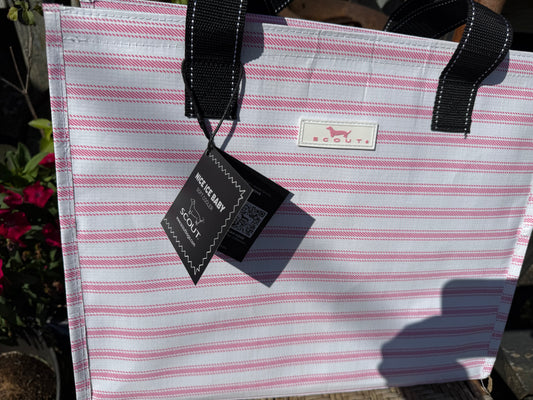 Scout Nice Ice Baby Soft Cooler - Pink & White Stripes