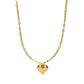 Waterproof Gold Statement Adjustable Heart Necklace