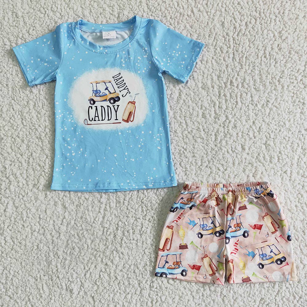 Baby boys daddy caddy summer shorts sets