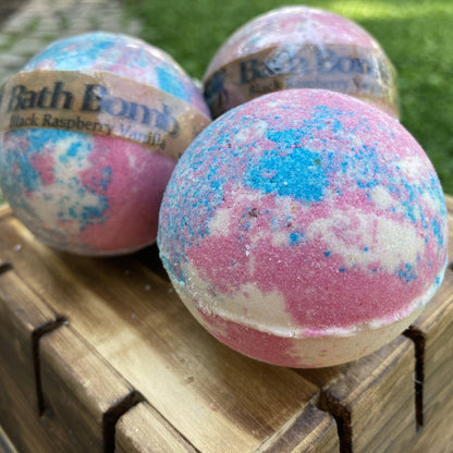 Goat Milk Bath Bomb - BLACK RASPBERRY VANILLA