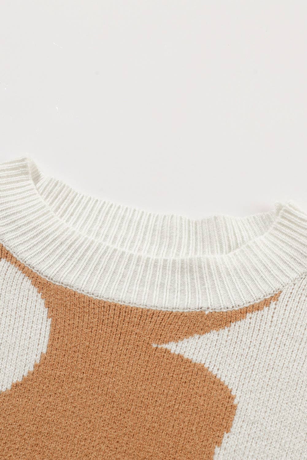 Big Flower Pattern Drop Shoulder Sweater