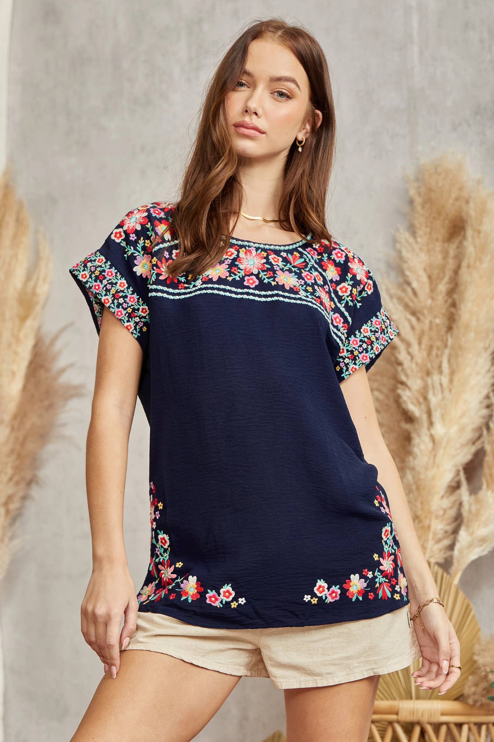 Savannah Jane Embroidered Top The Hornet's Nest Savannah Jane Embroidered Top The Hornet's Nest