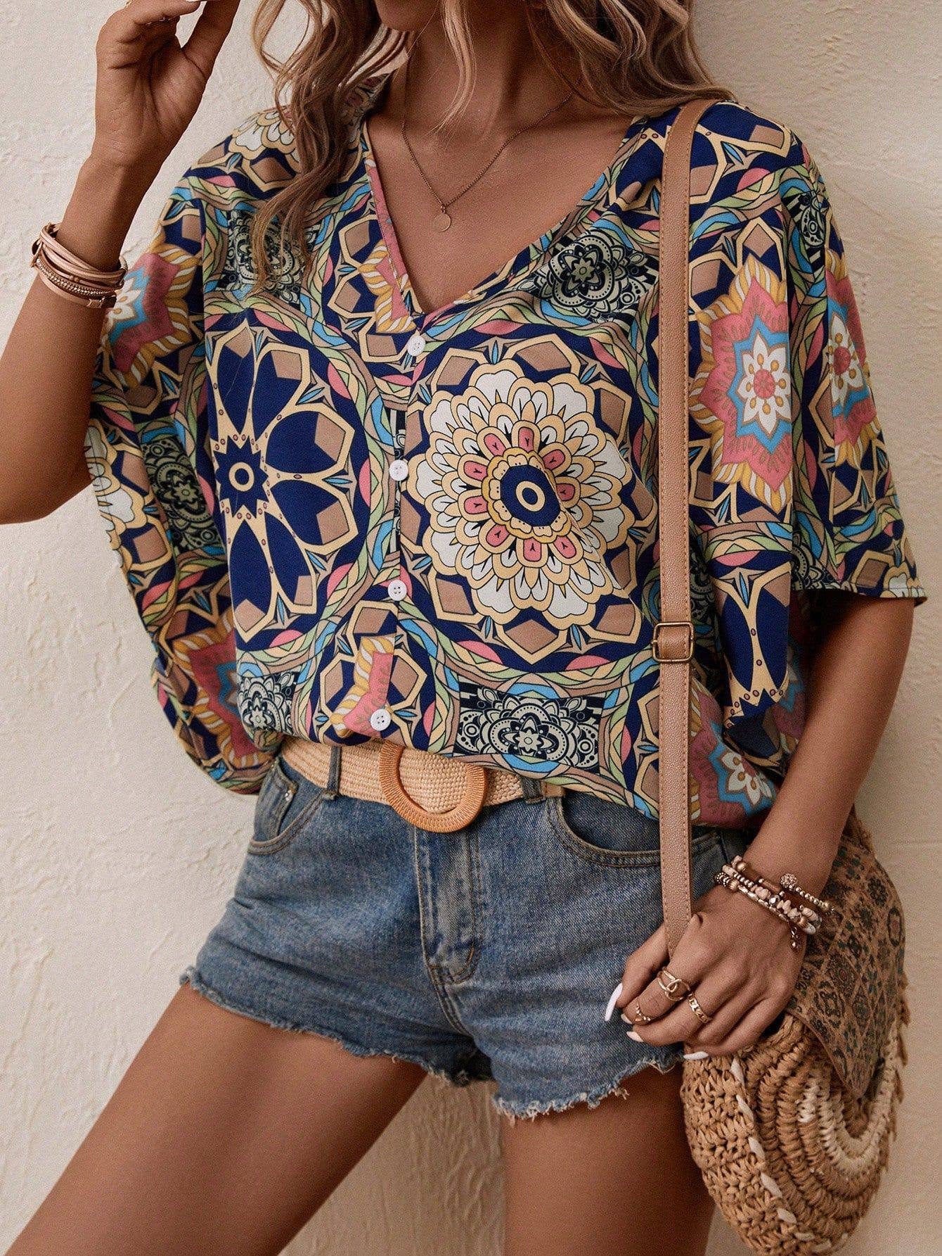 V-Neck Summer Chic Elegant Shirt