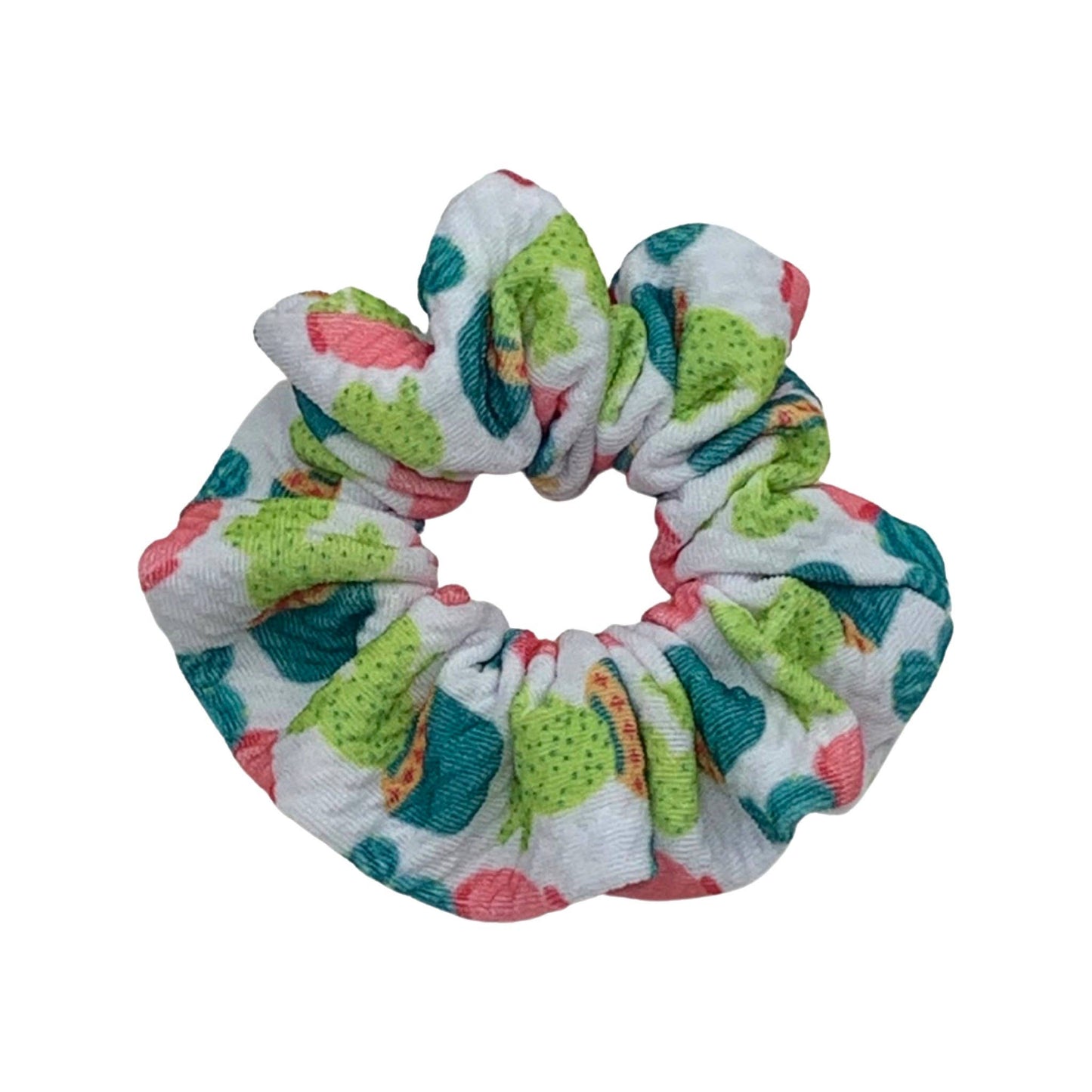 Cactus Succulents Print Hair Scrunchie, 1 per pack