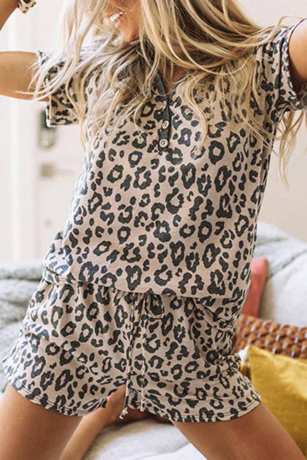 Leopard Tee + Shorts Set