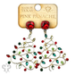 Rhinestone whimsical Christmas tree earring