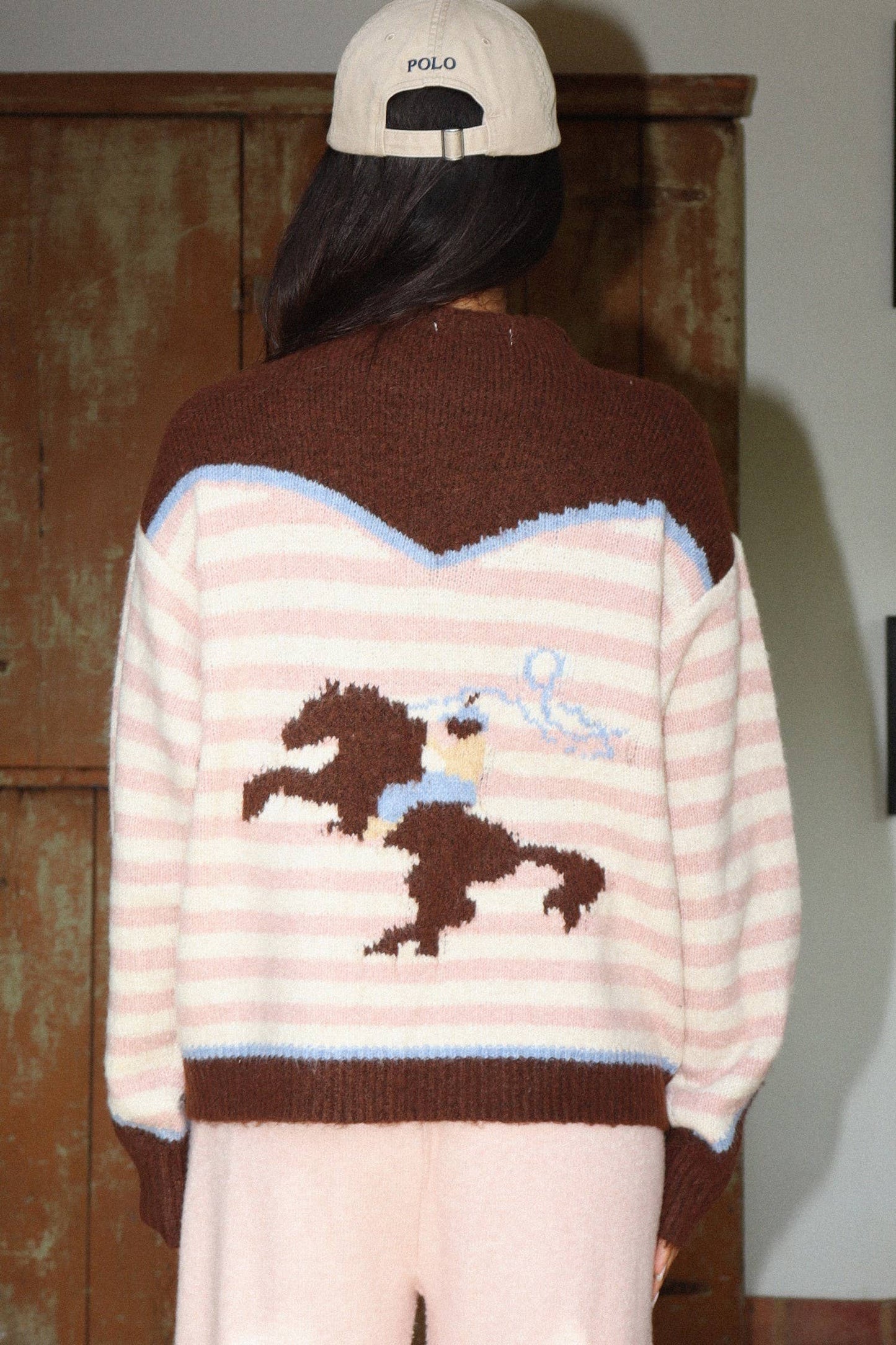 Stripe Zip Knit Sweater