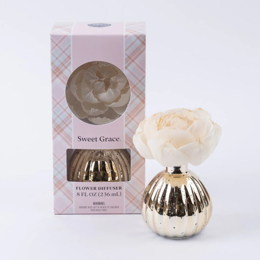 Sweet Grace Flower Diffuser - Gold Mercury